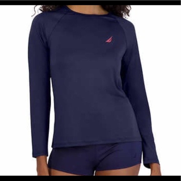 NAUTICAL SWIM RASH GAURD LONG SLEEVE TOP - Picture 4 of 10